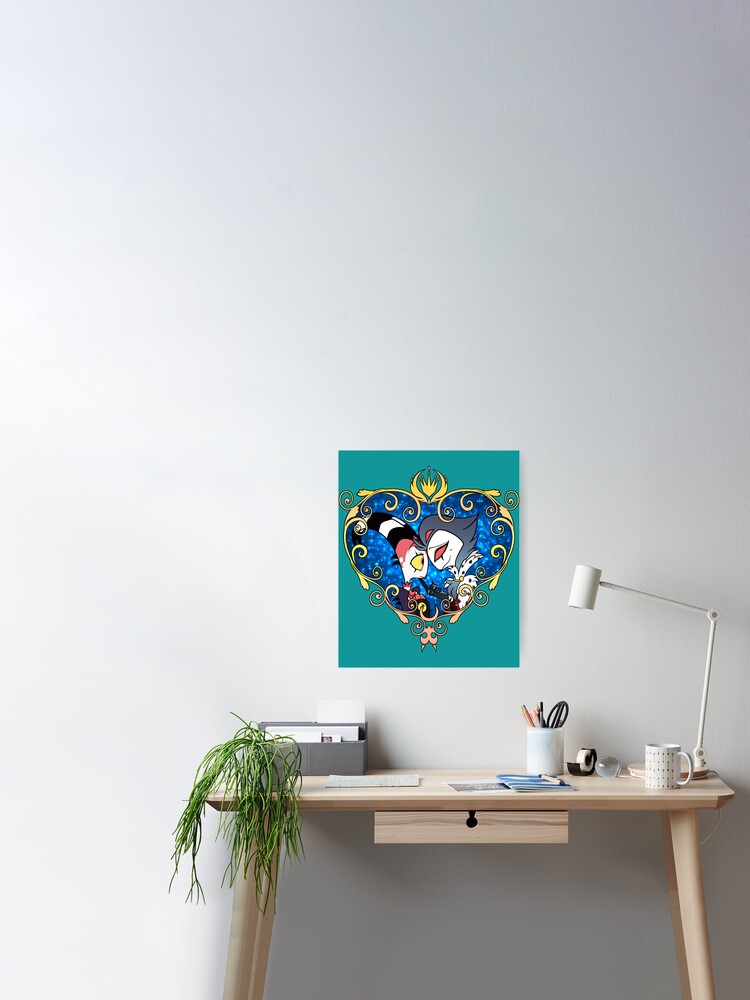 Helluva Boss Stolas and Blitzo Heart Frame  Poster for Sale by  Theodoreshop