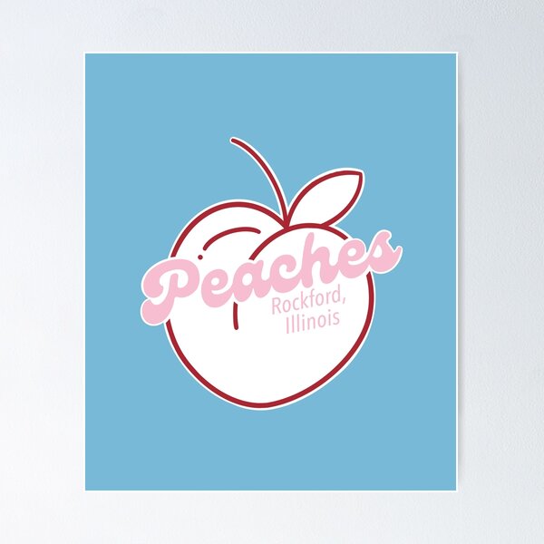 Item preview, Peaches - Rockford, Illinois (Pink/ Red) designed and sold by autumnologyart.