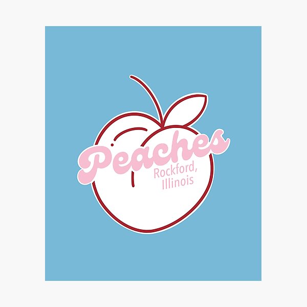 Item preview, Peaches - Rockford, Illinois (Pink/ Red) designed and sold by autumnologyart.