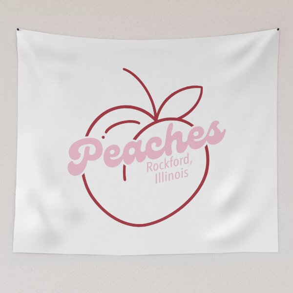 Item preview, Peaches - Rockford, Illinois (Pink/ Red) designed and sold by autumnologyart.