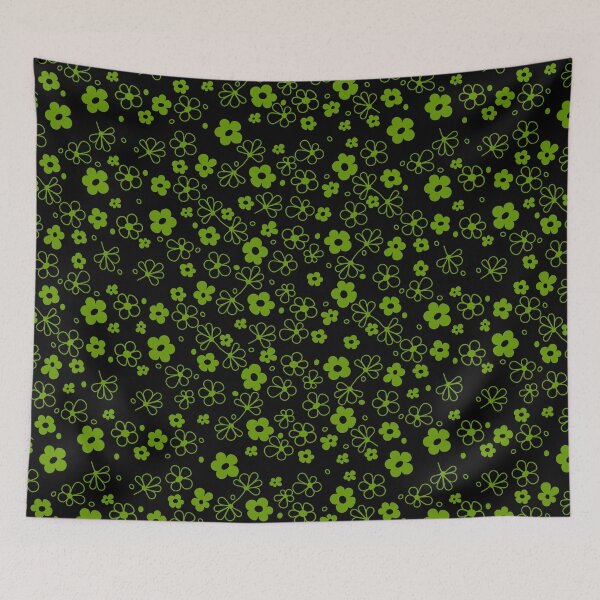 Item preview, Pastel Goth Green Black Flower Pattern Cute 90s Aesthetic Flowers designed and sold by PuddleMart.