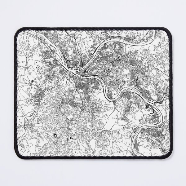 Item preview, Pittsburgh White Map designed and sold by multiplicitymap.