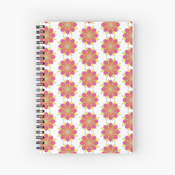 Mandala fleur aux couleurs vives Cahier à spirale