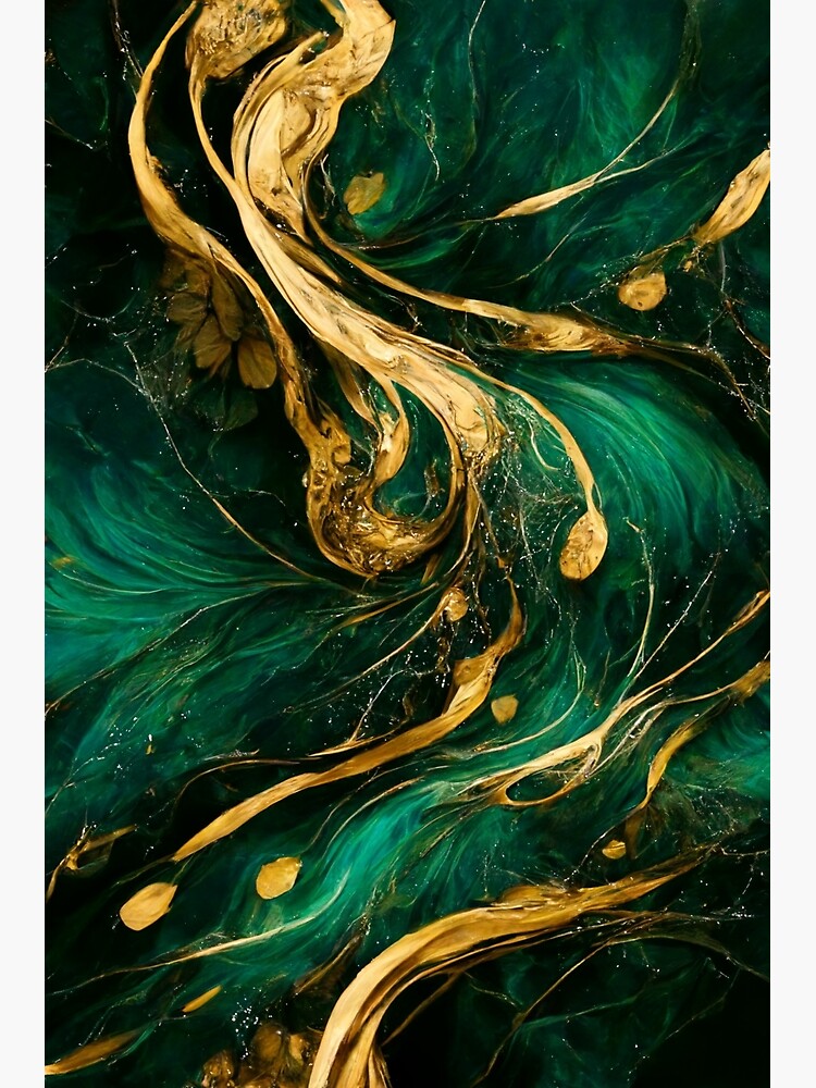 "Forest Green and gold" Poster for Sale by SteamedSashimi Redbubble