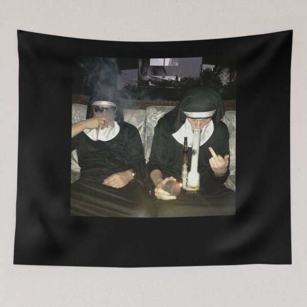 Item preview, Meme divertido de las monjas fumadoras designed and sold by EMMGONZALEZ.