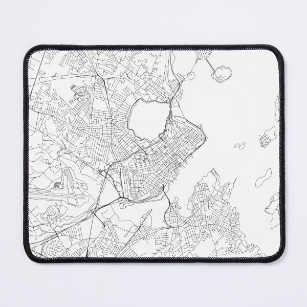 Item preview, Portland Maine White Map designed and sold by multiplicitymap.