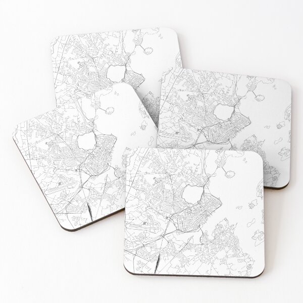 Item preview, Portland Maine White Map designed and sold by multiplicitymap.