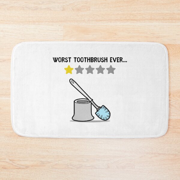 Item preview, Worst Toothbrush Ever | Toilet Humor | Potty | Teeth | Star Rating | Light Background designed and sold by SidefatSayings.