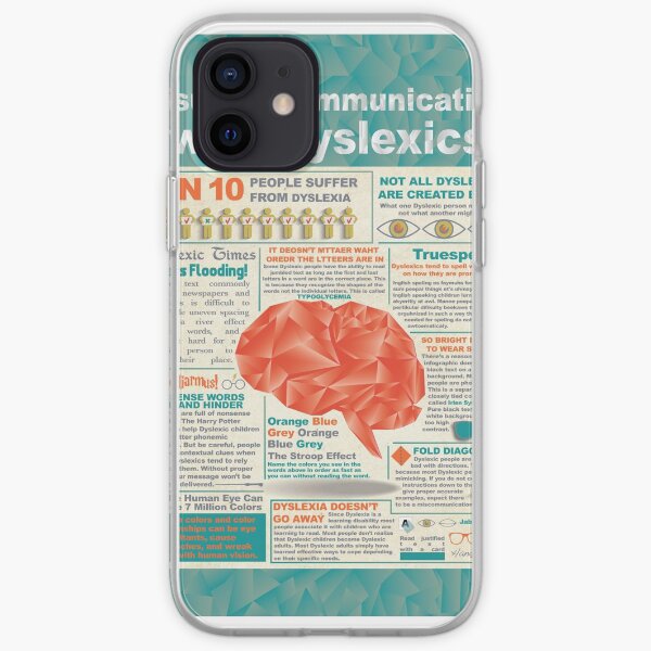 Visually Communicating with Dyslexics Infrographic iPhone Soft Case