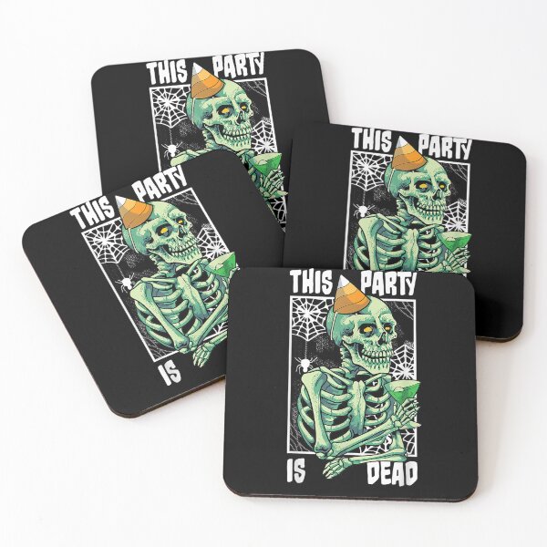 Item preview, This Party Is Dead Funny Skeleton Halloween Party Spooky T-Shirt designed and sold by AppenzellerBal.