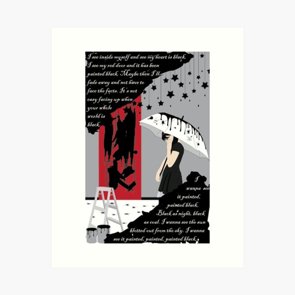 Paint it Black Art Print