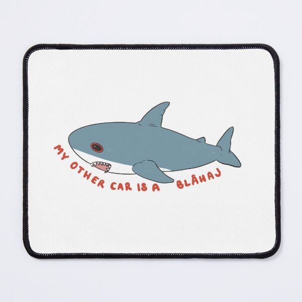 Item preview, My Other Car is a Blåhaj designed and sold by Glam Garbage Goods.