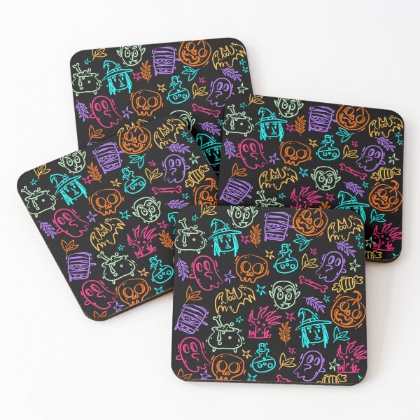 Item preview, Neon Cute Halloween Pattern designed and sold by MaiZephyr.