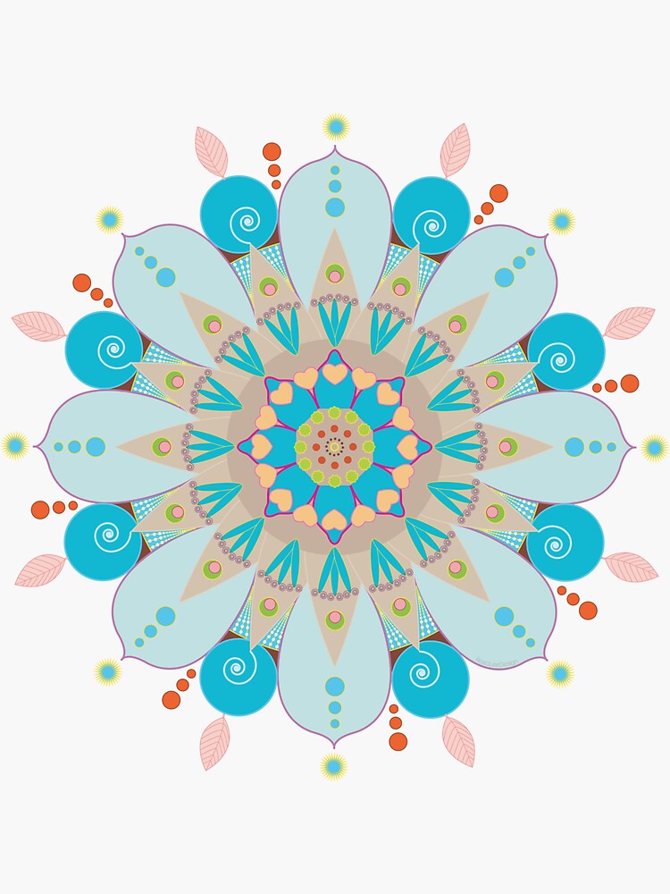 « Mandala fleur, "Mer & sable" » par RosaLeeDesign