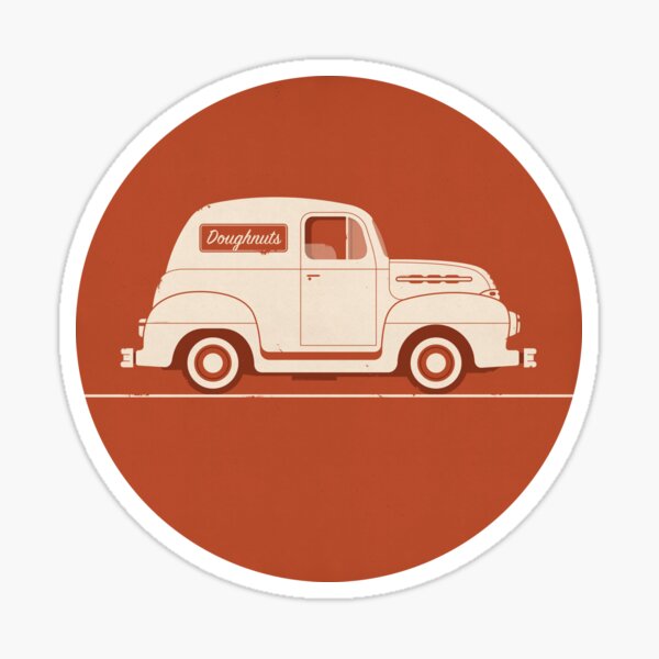 Vintage Donut Truck – 1951 Ford F1 Panel Sticker