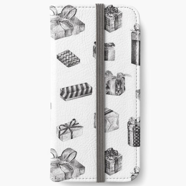 Black & White Birthday Pattern by Chrissy Curtin iPhone Wallet