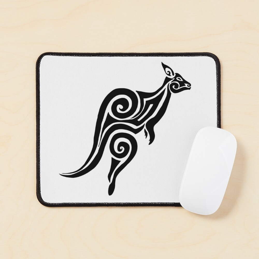Silhouette of a Kangaroo is Drawn in the Celtic Style. Design is Suitable  for Tattoo, Logo Stock Vector - Illustration of tail, concept: 269097650