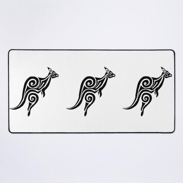 Kangaroo Tribal Tattoo art Designed Background