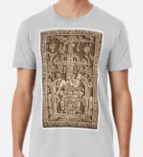 Ancient Astronaut, Pakal, Maya, sarcophagus lid, Men's Premium T-Shirt