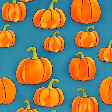 Artwork thumbnail, Pumpkins Pattern by Ashley Gagnon
