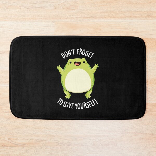 Item preview, Don't Froget To Love Yourself Funny Frog Puns (Dark BG) designed and sold by punnybone.