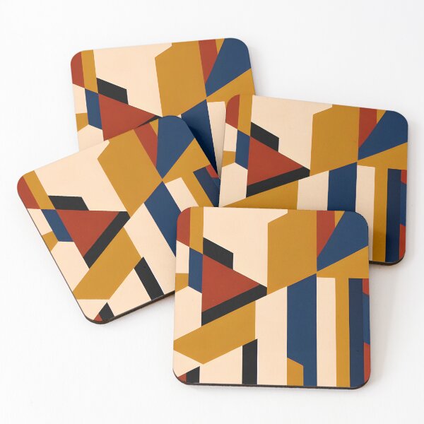 Item preview, Geometric Abstract Pattern in Calm Natural Tones designed and sold by NECHSTORE.