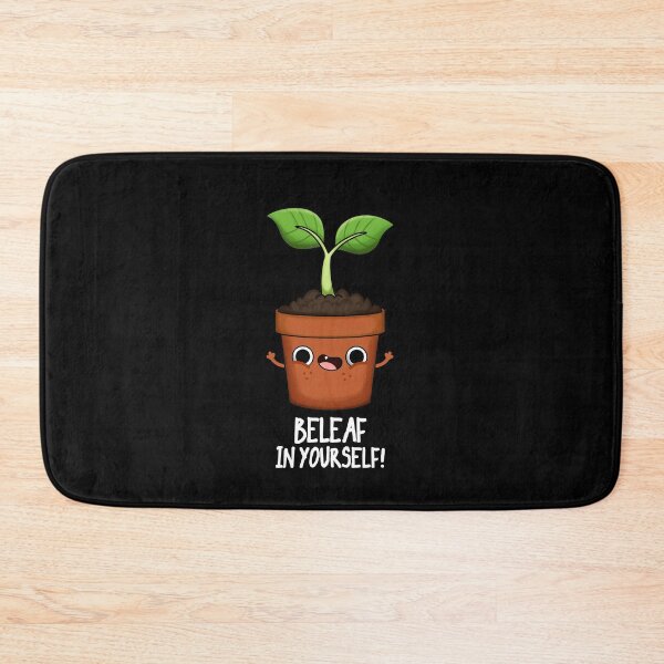 Item preview, Beleaf In Yourself Funny Plant Puns (Dark BG) designed and sold by punnybone.