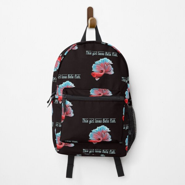 Item preview, This girl loves beta fish (red) beta fish designed and sold by Zandrasart.