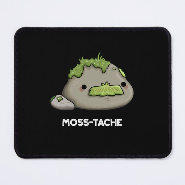 Item preview, Moss-tache Funny Moustache Puns (Dark BG) designed and sold by punnybone.
