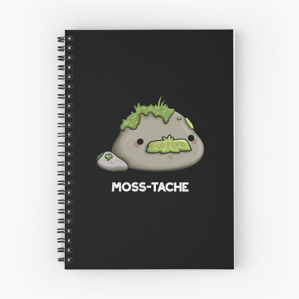 Item preview, Moss-tache Funny Moustache Puns (Dark BG) designed and sold by punnybone.