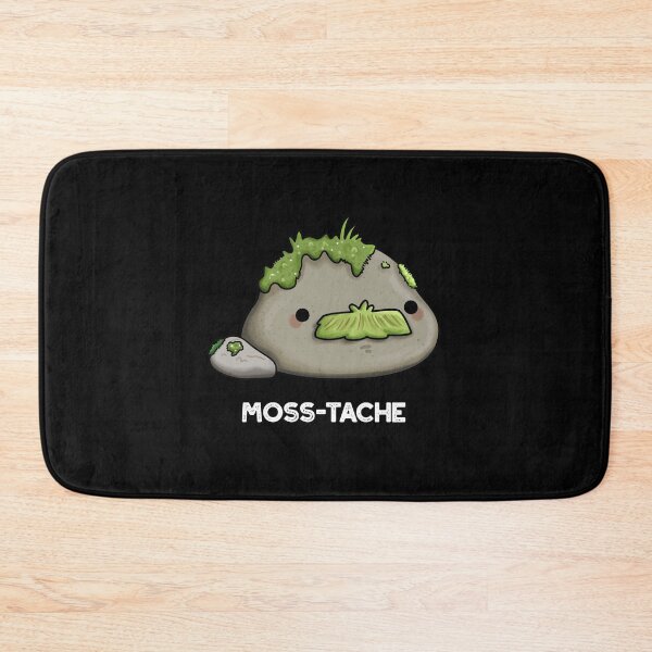 Item preview, Moss-tache Funny Moustache Puns (Dark BG) designed and sold by punnybone.
