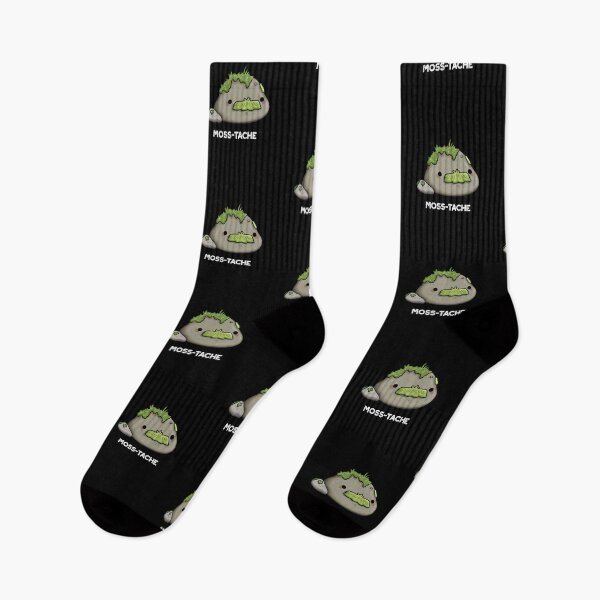 Item preview, Moss-tache Funny Moustache Puns (Dark BG) designed and sold by punnybone.