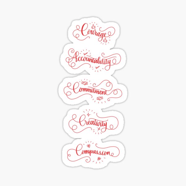 Redbubble Values Stickers Sticker