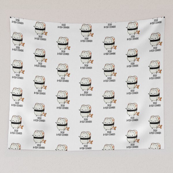 Item preview, Sushi A-fish-Cionado Funny Fish Puns  designed and sold by punnybone.