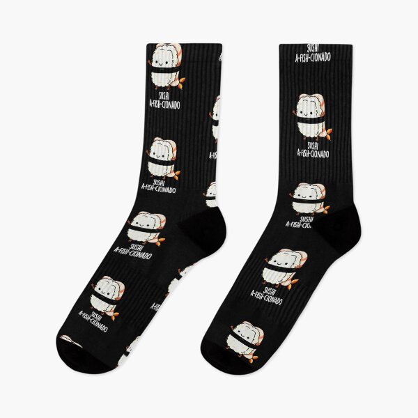 Item preview, Sushi A-fish-Cionado Funny Fish Puns (Dark BG) designed and sold by punnybone.