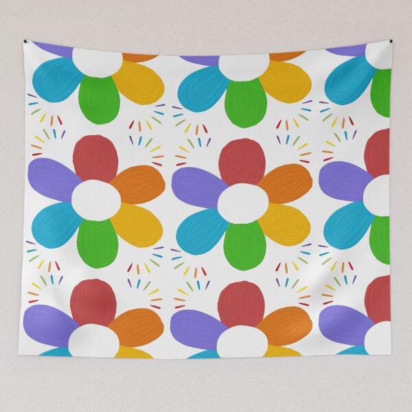 Item preview, Rainbow big flower designed and sold by Sasidenidesign.