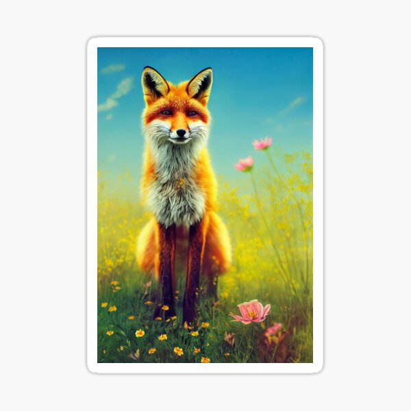 Item preview, Fox in spring field.  designed and sold by Quainphoto.