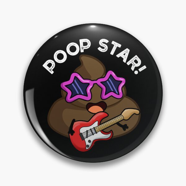 Item preview, Poop Star Funny Pop Star Puns (Dark BG) designed and sold by punnybone.