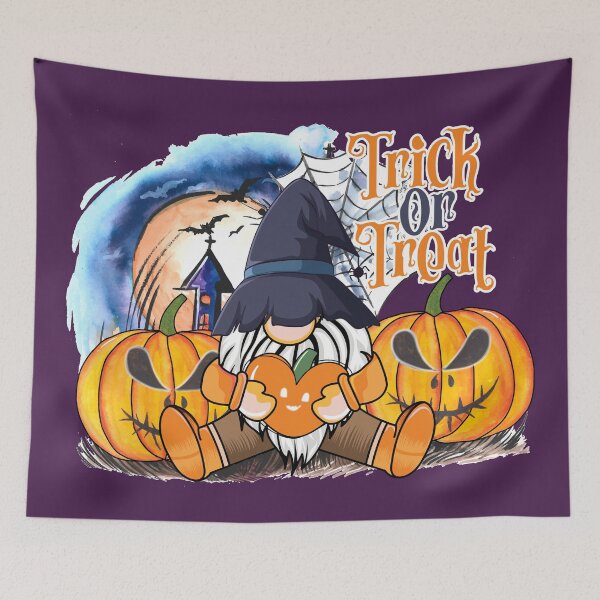 Item preview, Trick or Treat Gnome Halloween Scene designed and sold by Jessi-Sketches.