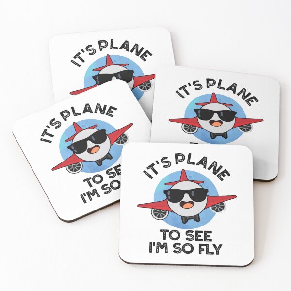 Item preview, It's Plane To See I'm So Fly Funny Aeroplane Puns designed and sold by punnybone.