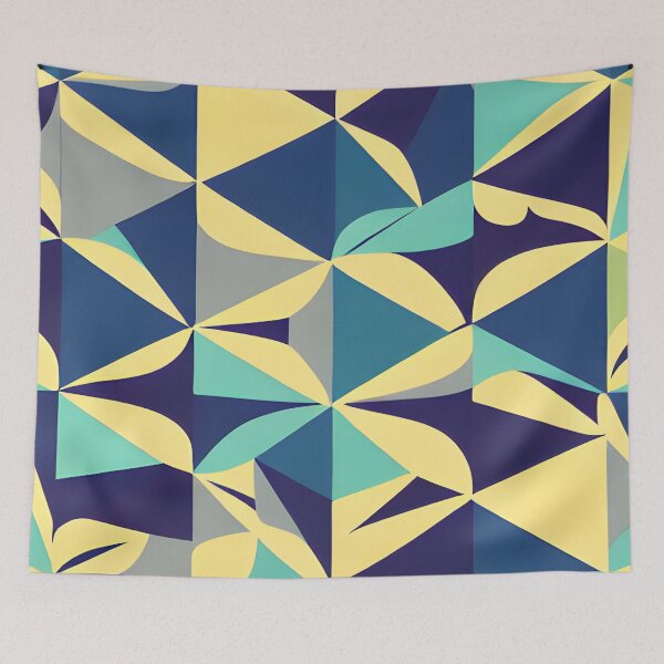 Item preview, Multicolor Abstract Pattern with Geometric Textures designed and sold by NECHSTORE.