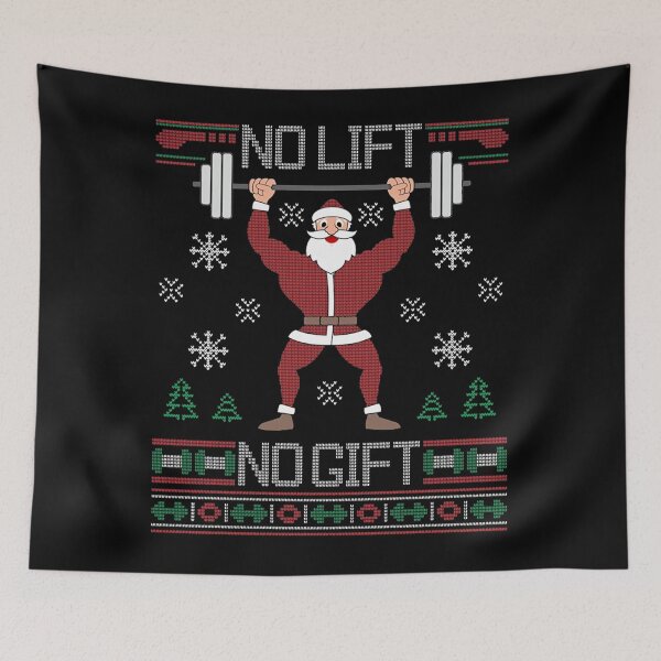 Item preview, No Lift No Gift Santa Gym designed and sold by normancgunning.
