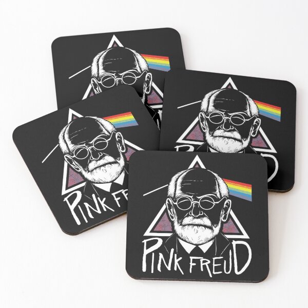 Pink Freud Coasters (Set of 4)