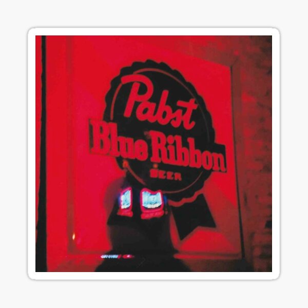 "Pabst Blue Ribbion in Red on Film" Sticker for Sale by karlhooy ...