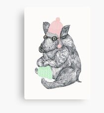 Mr Boar Knit Canvas Print