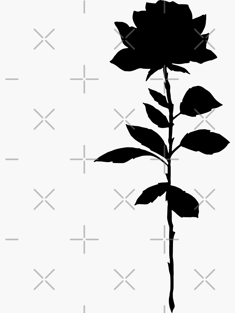 Simple Rose Silhouette by accrescent