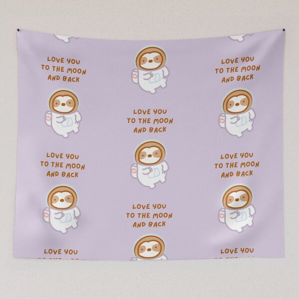 Item preview, Love You to the Moon and Back Astronaut Sloth  designed and sold by theslothinme.