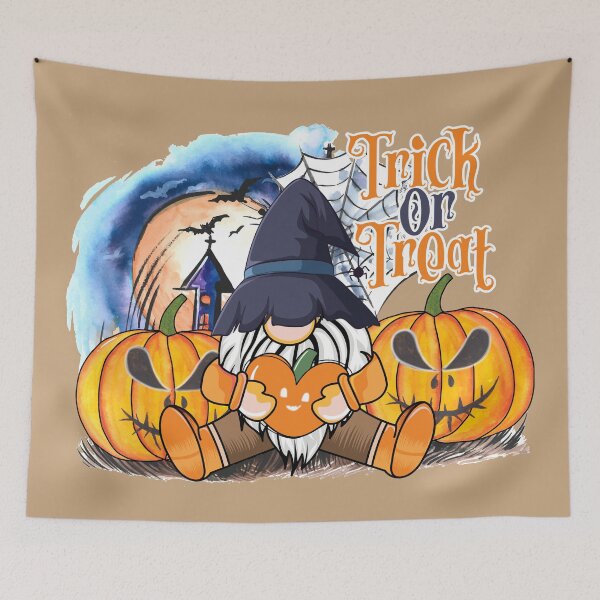 Item preview, Trick or Treat Gnome Halloween Scene designed and sold by Jessi-Sketches.