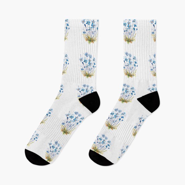 Item preview, Watercolor Bouquet of Light Blue Wild Flowers designed and sold by Pavnud.