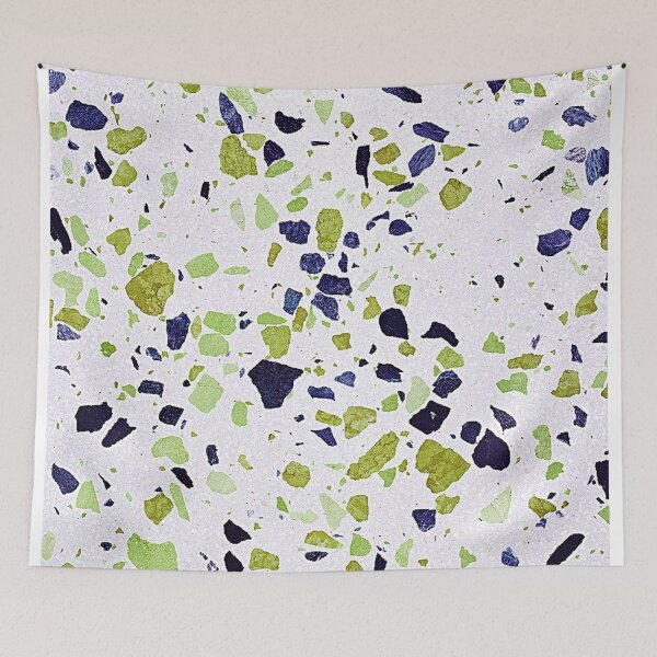 Item preview, bright terrazzo, yellowish and dark blue designed and sold by hellcom.